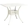 Image de vidaXL Table de jardin Blanc 90x90x73 cm Aluminium coulé 315590