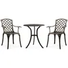 Image de Ensemble De Bistro 3 Pcs Aluminium Coulé Bronze Vidaxl