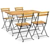 Image de Ensemble de salle à manger - vidaXL - Bois dacacia - Pliable - Résistant aux intempéries - 6 personnes