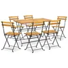 Image de Ensemble de salle à manger - vidaXL - 7 pcs - Bois dacacia massif - Pliable - Résistant aux intempéries