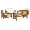 Image de vidaXL Salon de Jardin 5 pcs avec Coussins Mobilier dExtérieur Meubles de Terrasse Meubles de Jardin Mobilier de Patio Bois 3057977