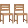 Image de Chaises De Jardin Lot De 2 Bois De Teck Solide Vidaxl