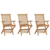Image de Chaises de jardin pliables - vidaXL - Bois de teck massif