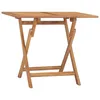 Image de Table À Dîner Pliable De Jardin 90x60x75 Cm Bois De Teck Solide Vidaxl