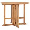 Image de Table À Dîner Pliable De Jardin Ø90x75 Cm Bois De Teck Solide Vidaxl
