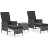 Image de vidaXL Salon de Jardin 3 pcs avec Coussins Mobilier de Patio Meubles de Terrasse Mobilier de Jardin Meubles dExtérieur 3059373