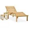 Image de Chaise Longue De Jardin Avec Table Bois De Pin Imprégné Vidaxl