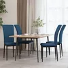 Image de Chaises À Manger Lot De 4 Bleu Velours Vidaxl