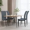 Image de Chaises À Manger Lot De 4 Gris Foncé Velours Vidaxl