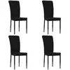 Image de Chaises À Manger Lot De 4 Noir Velours Vidaxl
