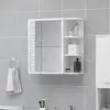Image de Armoire À Miroir De Salle De Bain Blanc Bois D’ingénierie Vidaxl