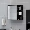 Image de vidaXL Armoire à miroir de salle de bain Noir 625x205x64cm Aggloméré