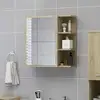 Image de Armoire À Miroir De Salle De Bain Chêne Sonoma Bois Ingénierie Vidaxl