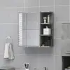 Image de Armoire À Miroir De Salle De Bain Gris Béton Bois D’ingénierie Vidaxl