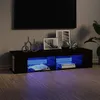 Image de Meuble Tv Avec Lumières Led Noir 135x39x30 Cm Vidaxl