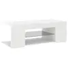 Image de Vidaxl meuble tv avec lumières led blanc 90x39x30 cm