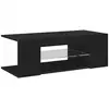 Image de Vidaxl meuble tv avec lumières led noir 90x39x30 cm