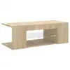 Image de Vidaxl meuble tv avec lumières led chêne sonoma 90x39x30 cm