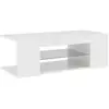 Image de Vidaxl meuble tv avec lumières led blanc brillant 90x39x30 cm