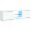 Image de Vidaxl meuble tv avec lumières led blanc 120x30x36 cm