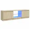 Image de Vidaxl meuble tv avec lumières led chêne sonoma 120x30x36 cm