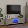 Image de Meuble Tv Avec Lumières Led Gris Béton 120x30x36 Cm Vidaxl