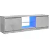 Image de Vidaxl meuble tv avec lumières led gris béton 120x30x36 cm