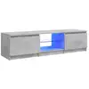 Image de Vidaxl meuble tv avec lumières led gris béton 140x40x36 cm