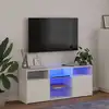 Image de Meuble Tv Avec Lumières Led Blanc 120x30x50 Cm Vidaxl