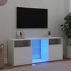 Image de vidaXL Meuble TV avec lumières LED blanc 120x30x50 cm 804301