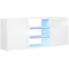 Image de Vidaxl meuble tv avec lumières led blanc 120x30x50 cm