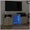 Image de Vidaxl meuble tv avec lumières led chêne sonoma 120x30x50 cm
