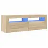Image de Vidaxl meuble tv avec lumières led chêne sonoma 120x35x40 cm