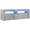Image de Vidaxl meuble tv avec lumières led gris béton 120x35x40 cm