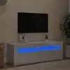 Image de Meuble Tv Avec Lumières Led Blanc Brillant 120x35x40 Cm Vidaxl