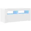 Image de Vidaxl meuble tv avec lumières led blanc 90x35x40 cm