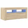 Image de Vidaxl meuble tv avec lumières led chêne sonoma 90x35x40 cm