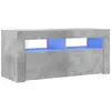 Image de Vidaxl meuble tv avec lumières led gris béton 90x35x40 cm