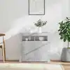 Image de Buffet Avec Lumières Led Gris Béton 80x35x75 Cm Vidaxl