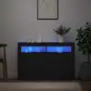 Image de Buffet Avec Lumières Led Noir 115,5x30x75 Cm Vidaxl