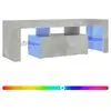 Image de Vidaxl meuble tv avec lumières led gris béton 120x35x40 cm