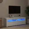 Image de Meuble Tv Avec Lumières Led Blanc 120x35x40 Cm Vidaxl