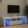 Image de Meuble Tv Avec Lumières Led Blanc 140x36,5x40 Cm Vidaxl