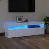 Image de Meuble Tv Avec Lumières Led Blanc 120x35x40 Cm Vidaxl