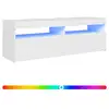 Image de Vidaxl meuble tv avec lumières led blanc 120x35x40 cm