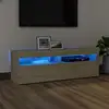 Image de Meuble Tv Avec Lumières Led Chêne Sonoma 120x35x40 Cm Vidaxl