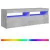Image de Vidaxl meuble tv avec lumières led gris béton 120x35x40 cm