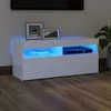 Image de Meuble Tv Avec Lumières Led Blanc 90x35x40 Cm Vidaxl