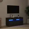 Image de Meuble Tv Avec Lumières Led Noir 90x35x40 Cm Vidaxl