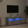 Image de Meuble Tv Avec Lumières Led Gris Béton 90x35x40 Cm Vidaxl